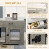 Akoasm Dog Cage Furniture & Crate End Table With Soft Waterproof Cushion,Drawer And Doors For Small Dogs Indoor-Gray - 3 of 4