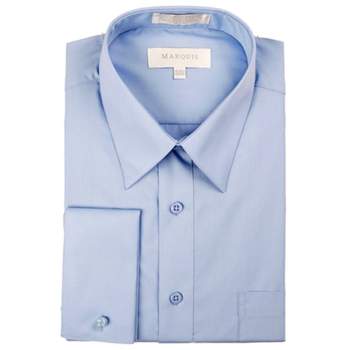 Marquis Men's Slim Fit French Cuff Dress Shirt - Cufflinks Included