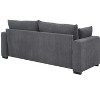 NicBex Modern Minimalist Corduroy Loveseat Sofa Couch with Two Pillows,2-Seat Lounge Sofa for Living Room,Apartment - 4 of 4