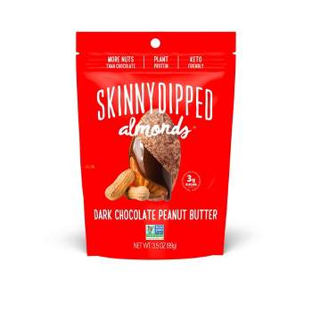 SkinnyDipped Dark Chocolate Peanut Butter Almonds - 3.5oz