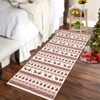 Christmas Area Rug, Washable Snowflake Holiday Accent Rug, Non Slip Low Pile Decorative Boho Carpet for Home - 3 of 4
