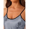 cheibear Women's Sleeveless Round Neck Pajamas Sleepwear Heart Print Lounge Camisole Mini Nightgowns - 4 of 4
