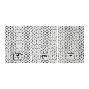 Down Home Chicken Crossing Tea Towel Set of 3 19x28 - 1 of 4