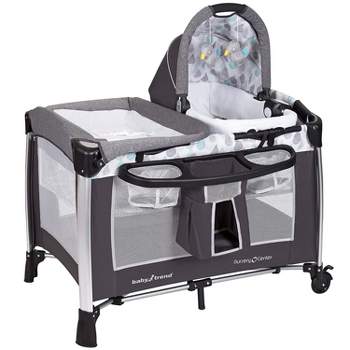 Baby Trend GoLite ELX Unisex Versatile Deluxe Infant Play Portable Nursery Center for Newborns, Drip Drop Blue