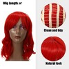 Unique Bargains Women's Fluffy Curly Wavy Medium Long Hair Curly Wig 16" with Wig Cap - 2 of 4