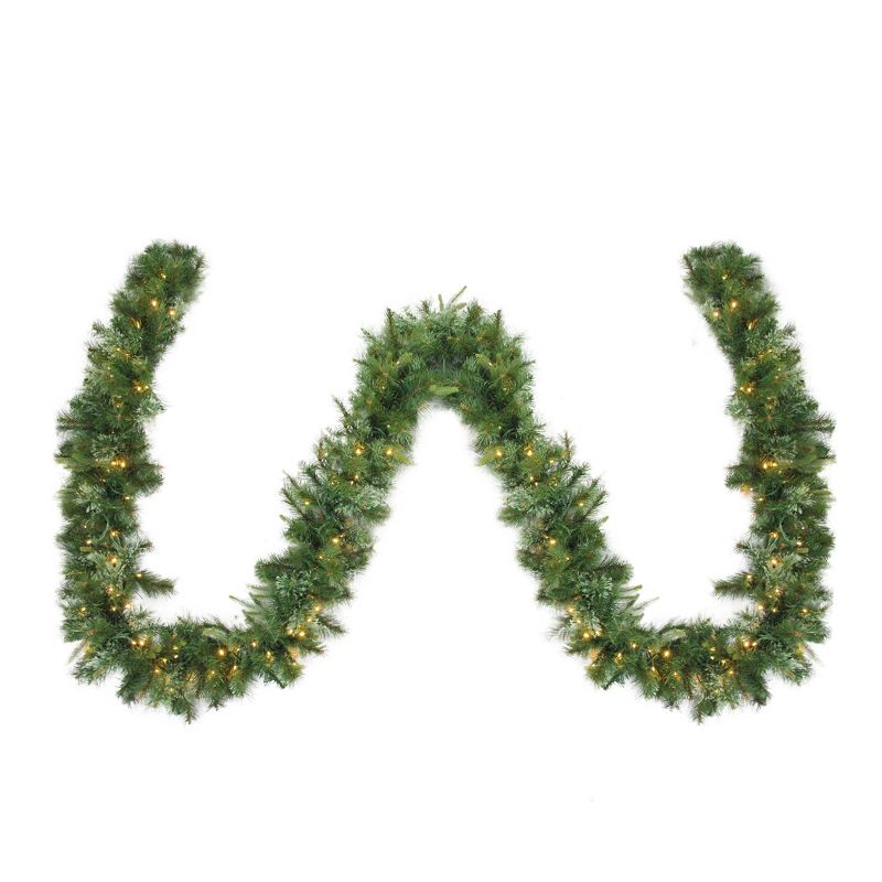 Northlight Pre-Lit Ashcroft Cashmere Pine Commercial Christmas Garland - 50' x 14" - Clear LED Lights, 1 of 5