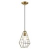 Livex Lighting Geometric 1 - Light Pendant in  Antique Brass - 3 of 4