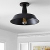 14" LED Metal Semi Flush Mount Oil Rubbed Bronze - Jonathan Y: ETL Listed, Energy-Efficient Ceiling Fixture - 3 of 4