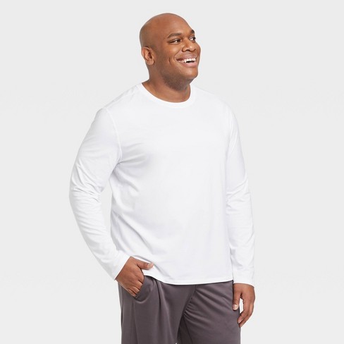 Men's Long Sleeve Performance T-shirt - All In Motion™ True White S : Target