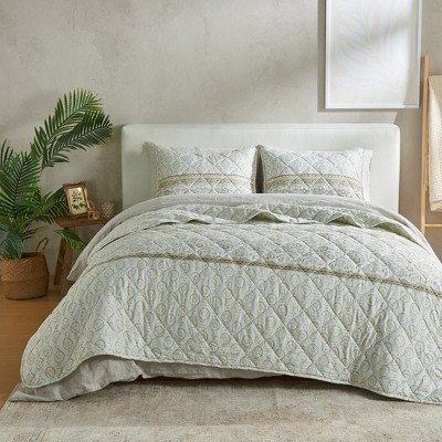 Patina Vie Vintage Floral Printed Quilt Set with Shams