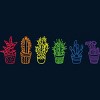 Adult Design By Humans Cactus Lover Succulent Rainbow Pride Garden By Avocato T-Shirt - 2 of 2