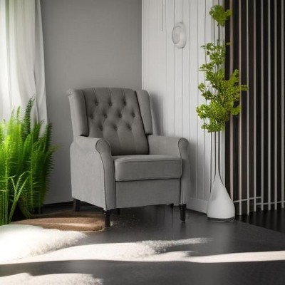 CENGHU Modern Fabric Recliner Chair for Adult, Single Reclining Armchair With Adjustable Back and Padded Cushion for Living Room, Bedroom
