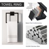 Itopfox 5-Piece Matte Black Bathroom Accessories Set, Stainless Steel Wall Mounted Towel Bar, Toilet Paper Holder, Towel Ring, Bathroom Hardware Set - 3 of 4