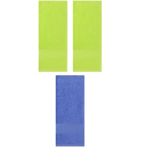 REGALWOVEN 3 Pack Solid Stripe Absorbent Soft Decorative Hand Towels for Bathroom 13" x 30" - 1 of 4