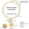 Chunky Gold Heart & Sunflower Pendant Choker Necklace for Women, Hip Hop Fashion Adjustable Gift - 2 of 4