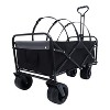 440Lbs Collapsible Foldable Wagon Cart With 3Pcs Liner Bag , Beach Wagon Utility Cart For Camping Shopping Sports - 2 of 4