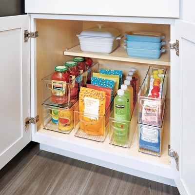 iDESIGN Recycled Plastic Stackable Storage Bin Perfect to Hold Breast Milk Bags Clear: Kitchen Cabinet Organizer, 16"x4"x5" — фото 8