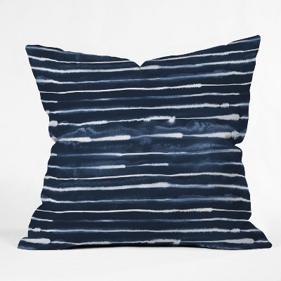 Ninola Design Stripes Square Throw Pillow Blue - Deny Designs