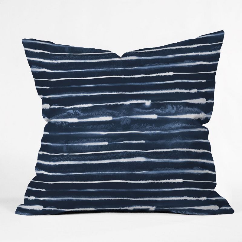 Ninola Design Stripes Square Throw Pillow Blue - Deny Designs, 1 of 6