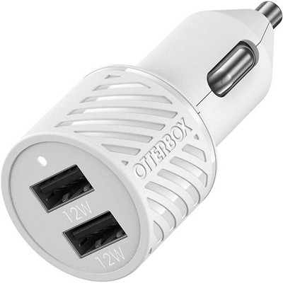 OtterBox USB-A Dual Port 24W Car Charger Premium Charger - Cloud Dream - Certified Refurbished