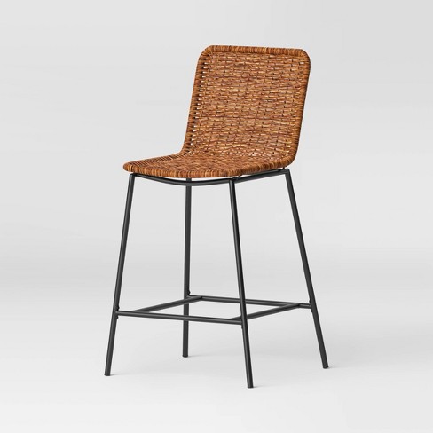 Wasson Woven Metal Leg Counter Height Barstool Tan - Threshold™