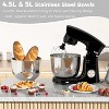 YASHE 1500W Stand Mixer, 4.5+5L Dual Bowl Tilt-Head Food Mixer with 10+P Speeds, Dough Hook, Beater & Whisk, Dishwasher-Safe for Baking - 2 of 4