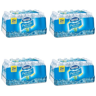 Pure Life Purified Water, 16.9 Oz. Bottles, 4 Cases (24 Bottles) 16.9 Fl Oz (Pack of 96)