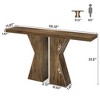 Resenkos Entryway Table, Console Sofa Table,Wood Console Table, 55" Sofa Table Entryway Table with K-Shaped Frame Brown - 3 of 3