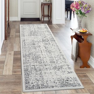 Vintage Distressed Area Rug Low Pile Non-Slip Rugs Washable Rug - 1 of 4