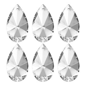 Unique Bargains DIY Hanging Ornament K9 Crystal Pendant Teardrop beads 6 Pcs - 1 of 4