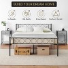 homfan Metal Queen Bed Frame with Headboard and Footboard for Girls and Boys, Twin Size Platform Bed Frame, No Box Spring Needed, Black - 4 of 4