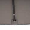 10' x 6.5' Solar LED Patio Umbrella with Tilt and Crank Lift Gray - Wellfor: Rectangular, Wind Vent, Fade-Resistant - 2 of 4