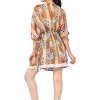 LA LEELA Women's Summer Vacation Beachwear Mini Swim Suit Short Beach Dress Swimwear Bathing Suit Cover Ups Medium-Large Orange, Animal Icon - 4 of 4
