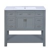CAVINAS Bathroom Vanity with Top Single Sink,Modern Bathroom Storage Cabinet with 2 Soft Closing Doors and 6 Drawers - 4 of 4