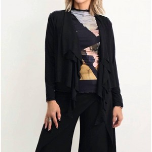 Women's Knitted Long Sleeve Short Cardigan - Focus Fashion - 1 of 3