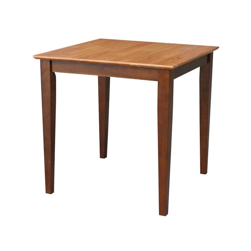 Solid Wood Top Table with Shaker Legs Cinnamon/Brown - International Concepts, 4 of 10
