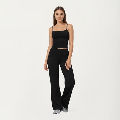 Anna-Kaci Active Women's Fitted Spaghetti Strap Square Neck Stretch Camisole Top - image 3