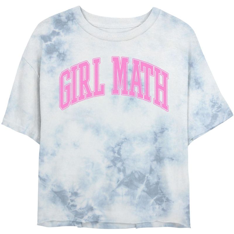 Junior's Women Lost Gods Girl Math Pink Collegiate T-Shirt, 1 of 5