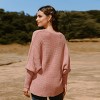 Women's Pink V-Neck Slouchy Sleeve Sweater - Cupshe - 3 of 4