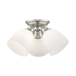 Livex Lighting Somerville 3 - Light Flush Mount in  Brushed Nickel - 1 of 1