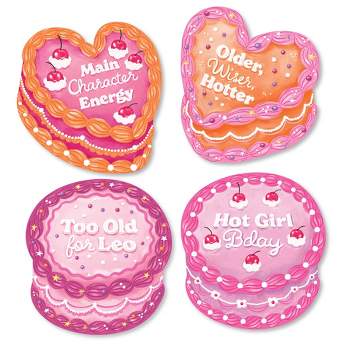 Big Dot of Happiness Hot Girl Bday - DIY Shaped Vintage Cake Birthday Party Cut-Outs - 24 Count