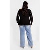 CITY CHIC | Women's Plus Size Braylin Sweater - black - 14W - 3 of 4
