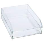 Kantek Double Letter Tray Two Tier Acrylic Clear AD15
