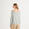 Lands' End Women's Eyelash Off Shoulder Sweater - 2 of 4