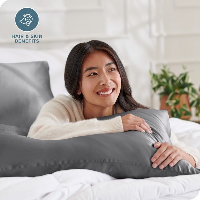 Grey Mulberry Silk Body Pillowcase with Zipper