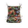 ARTPLAN Outdoor Chair Cushion,High Back Tufted Patio Cushion with Tie for Adirondack Rocker Chair,44"x21"x4",1 Count,Floral - 2 of 4