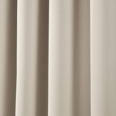 Neutral Polyester Blackout Grommet Curtain Panels, Set of 2