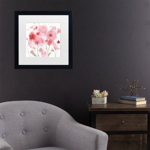 Trademark Fine Art Sheila Golden Blush 1 Matted Framed Art - 1 of 4