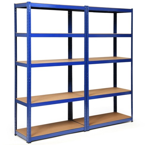 Costway 5-Tier Metal Storage Shelves 60'' Garage Rack W/Adjustable