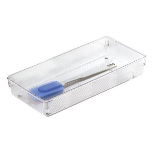 InterDesign 52650 Linus Drawer Organizers, 6" x 12" x 2", Clear - 1 of 1